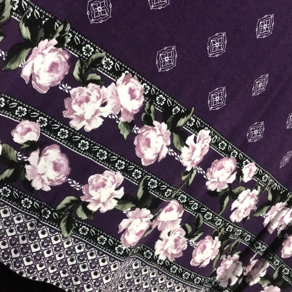 Deep purple/High neck tunic top - Picture 4 of 5